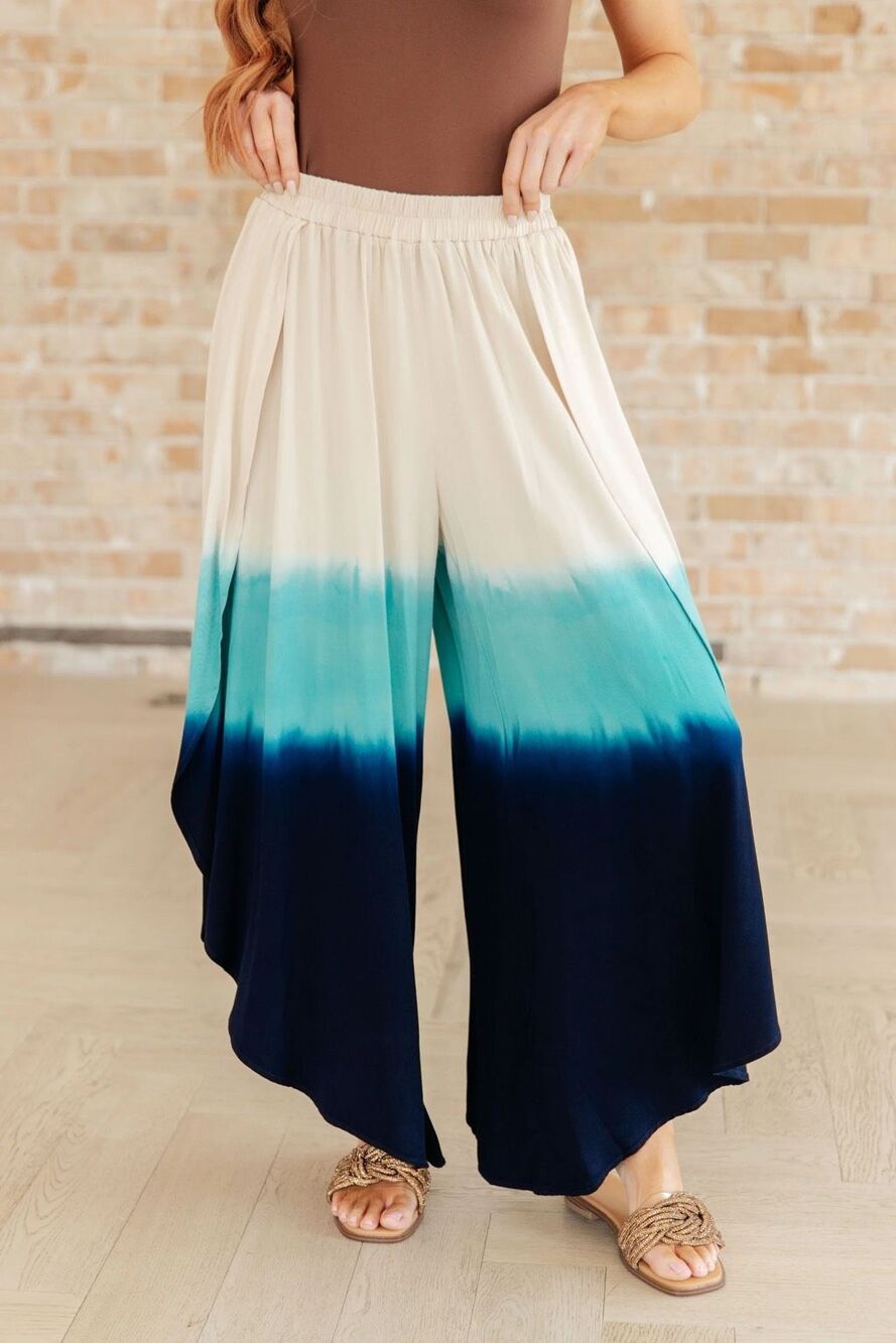 White Birch Day and Night Ombre Tulip Pants Blue Size M